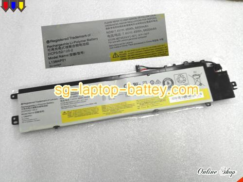 Genuine LENOVO L13L4P01 Laptop Battery L13M4P01 rechargeable 6600mAh, 48.8Wh Black In Singapore 