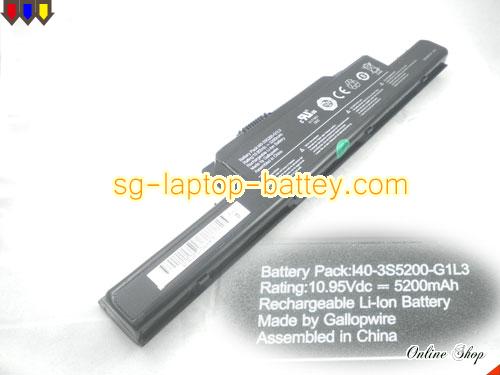 Replacement UNIWILL 140-4S2200-C1L3 Laptop Battery l40-4S2200-C1L3 rechargeable 5200mAh Black In Singapore 