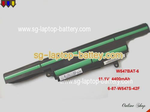 Genuine CLEVO 6-87-W547S-42F Laptop Battery W547BAT-6 rechargeable 4400mAh Black In Singapore 