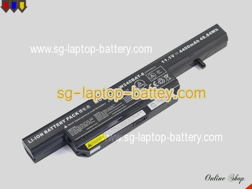 Genuine CLEVO 6-87-W15ES-4V4 Laptop Battery W240BATT-6 rechargeable 4400mAh, 48.84Wh Black In Singapore 