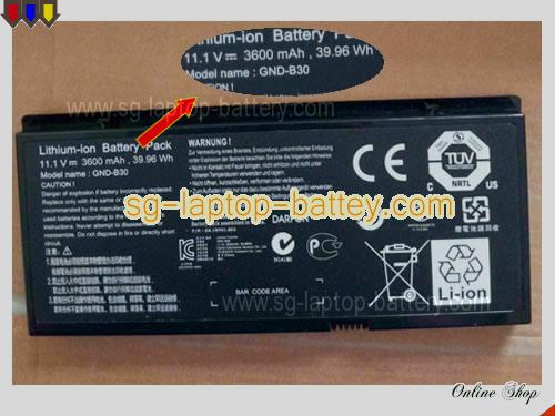 Genuine GIGABYTE GND-B30 Laptop Battery  rechargeable 3600mAh, 39.96Wh Black In Singapore 