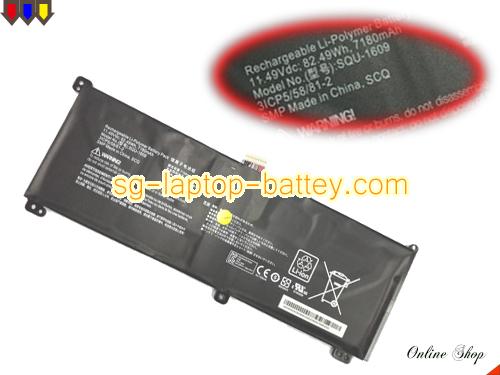 Genuine HASEE SQU-1713 Laptop Battery SQU-1609 rechargeable 7180mAh, 72.49Wh Black In Singapore 