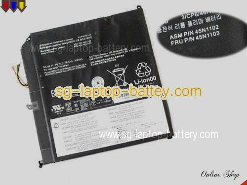 Genuine LENOVO 45N1103 Laptop Battery 45N1102 rechargeable 42Wh, 3.785Ah Black In Singapore 