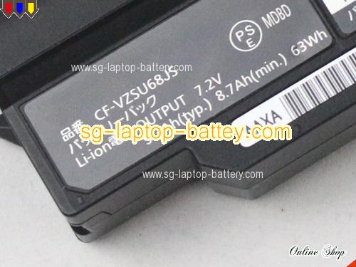 Genuine PANASONIC CF-VZSU68JS Laptop Battery  rechargeable 9300mAh, 63Wh , 8.7Ah Black In Singapore 