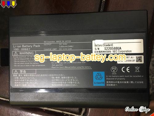 Genuine NEC S220588UA Laptop Battery Y00-00687 rechargeable 5000mAh, 52Wh Black In Singapore 