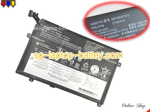 Genuine LENOVO 01AV411 Laptop Battery 01AV413 rechargeable 3880mAh, 45Wh , 4.05Ah Black In Singapore 