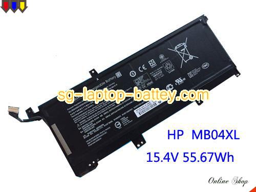 Genuine HP TPN-W119 Laptop Battery 843538-541 rechargeable 3470mAh, 55.67Wh Black In Singapore 