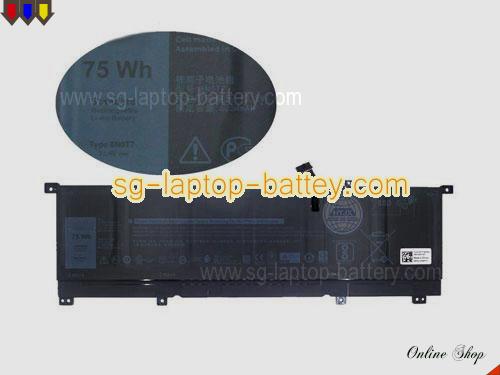 Genuine DELL 0TMFYT Laptop Battery 8N0T7 rechargeable 6580mAh, 75Wh Black In Singapore 