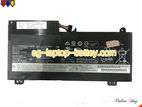 Genuine LENOVO 00HW040 Laptop Battery SB10J78988 rechargeable 4280mAh, 47Wh Black In Singapore 