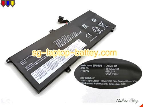 New LENOVO SB10K97658 Laptop Computer Battery L18D6PD1 rechargeable 4190mAh, 48Wh  In Singapore 