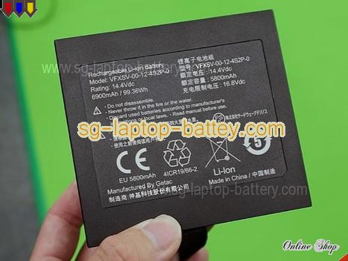 Genuine GETAC VFXSV-00-12-4S2P-0 Laptop Battery  rechargeable 5800mAh, 99.36Wh Black In Singapore 