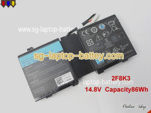 Genuine ALIENWARE 2F8K3 Laptop Battery  rechargeable 86Wh Black In Singapore 