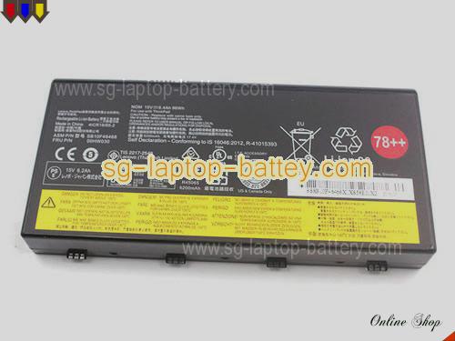 Genuine LENOVO OOHWO30 Laptop Battery 00HW030 rechargeable 6400mAh, 96Wh , 6.4Ah Black In Singapore 