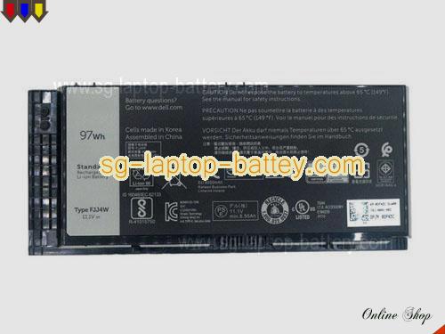 Genuine DELL 312-1354 Laptop Battery 7FF1K rechargeable 8700mAh, 97Wh Black In Singapore 