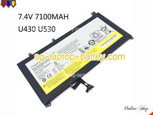 Genuine LENOVO L12L4P62 Laptop Battery L12M4P62 rechargeable 7100mAh, 52Wh Black In Singapore 