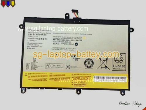 Genuine LENOVO L13L4P21 Laptop Battery L13M4P21 rechargeable 4600mAh, 34Wh Black In Singapore 