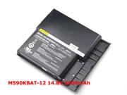 Genuine CLEVO 6-87-M59KS-4K62 Laptop Battery 87-M59KS-4D63 rechargeable 6600mAh Black In Singapore