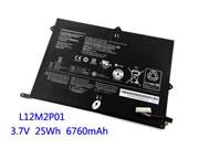 Genuine LENOVO L12N2P01 Laptop Battery L12M2P01 rechargeable 6700mAh, 25Wh Black In Singapore