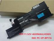 Genuine NEC PCVPBP116 Laptop Battery 3ICP4/48/76-2 rechargeable 3960mAh, 45Wh Black In Singapore