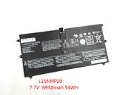 Singapore Genuine LENOVO L15S4P20 Laptop Battery L15M4P20 rechargeable 7000mAh, 53.5Wh Black