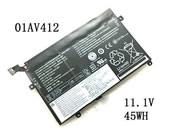 Singapore Genuine LENOVO SB10K97569 Laptop Battery 01AV412 rechargeable 4050mAh, 45Wh Black