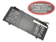 Genuine ACER AP1503K Laptop Battery AP15O3K rechargeable 4030mAh, 45.3Wh Black In Singapore