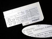 Genuine PANASONIC CF-VZSU56U Laptop Battery CF-VZSU56AJS rechargeable 5800mAh, 59Wh , 5.4Ah Sliver In Singapore