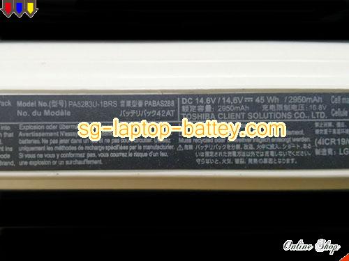  image 2 of Genuine TOSHIBA Satellite Pro R50-B-10E Battery For laptop 2900mAh, 14.8V, White , Li-ion