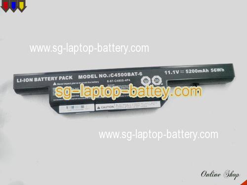  image 5 of Genuine CLEVO W244HU Battery For laptop 5200mAh, 11.1V, Black , Li-ion