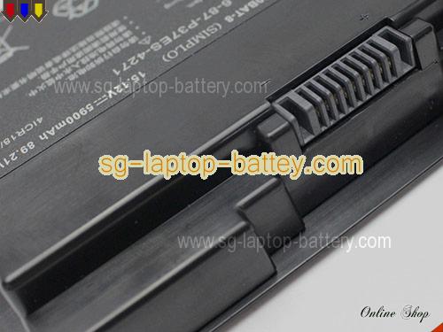  image 5 of Genuine CLEVO P370SM3 Battery For laptop 5900mAh, 89.21Wh , 15.12V, Black , Li-ion