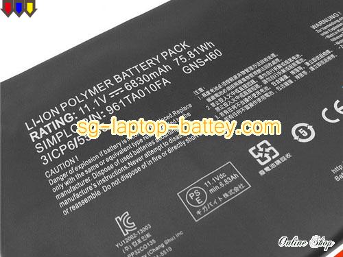  image 2 of Genuine GIGABYTE P35Wv3 Battery For laptop 6830mAh, 76Wh , 11.1V, Black , Li-ion