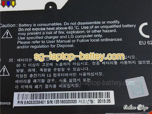  image 4 of Genuine LG U460-K.AH5DK Ultrabook Battery For laptop 6400mAh, 49Wh , 7.6V, Black , Li-ion