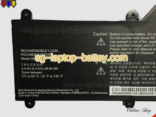  image 2 of Genuine LG U460M.AFB5L Ultrabook Battery For laptop 6400mAh, 49Wh , 7.6V, Black , Li-ion