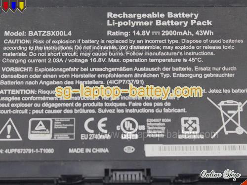  image 2 of Genuine MOTION R12 Table PC Battery For laptop 2900mAh, 43Wh , 14.8V, Black , Li-ion