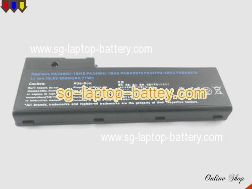  image 5 of TOSHIBA Satellite P100-314 Replacement Battery 6600mAh 10.8V Black Li-ion