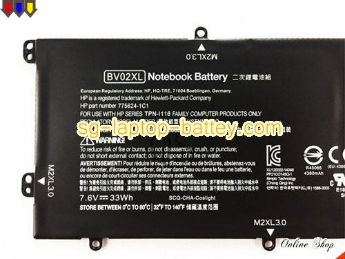  image 2 of Genuine HP ENVY X2 775624-1C1 Battery For laptop 4300mAh, 33Wh , 7.6V, Black , Li-ion