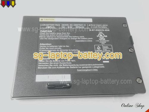  image 4 of Genuine CLEVO PortaNote D9K Battery For laptop 6600mAh, 14.8V, Black , Li-ion