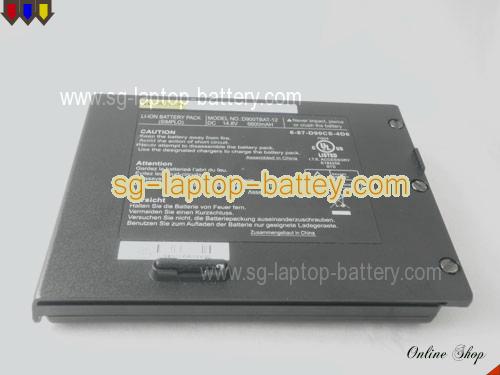  image 5 of Genuine CLEVO PortaNote D9K Battery For laptop 6600mAh, 14.8V, Black , Li-ion