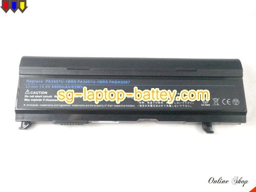  image 5 of TOSHIBA Satellite A100-696 Replacement Battery 4400mAh, 63Wh  14.4V Black Li-ion