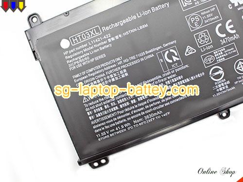  image 2 of Genuine HP 14-CE1007TX Battery For laptop 3470mAh, 41.9Wh , 11.55V, Black , Li-Polymer