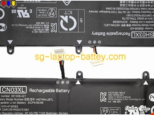  image 4 of Genuine HP Spectre 13-w025nd X360 Battery For laptop 5020mAh, 57.9Wh , 11.55V, Black , Li-Polymer