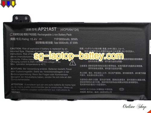  image 4 of Genuine ACER Predator Helios 300 Battery For laptop 5850mAh, 90Wh , 15.4V, Black , Li-Polymer