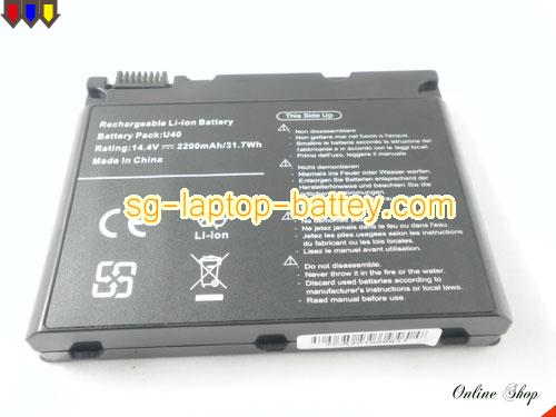  image 5 of UNIWILL U40 Series Replacement Battery 2200mAh 14.8V Black Li-ion