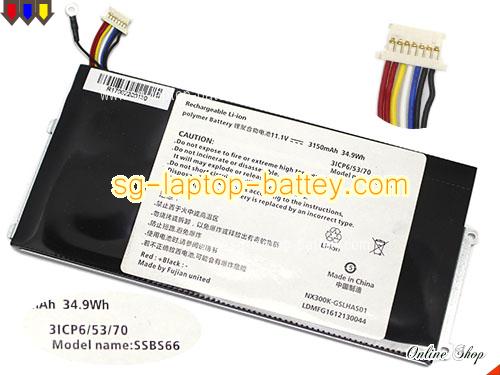  image 1 of SSBS66 Battery, S$51.47 Li-ion Rechargeable HASEE SSBS66 Batteries