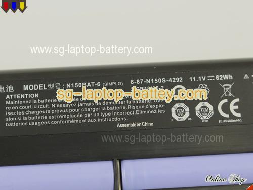  image 2 of Genuine CLEVO N170SD Series Battery For laptop 62Wh, 11.1V, Black , Li-ion