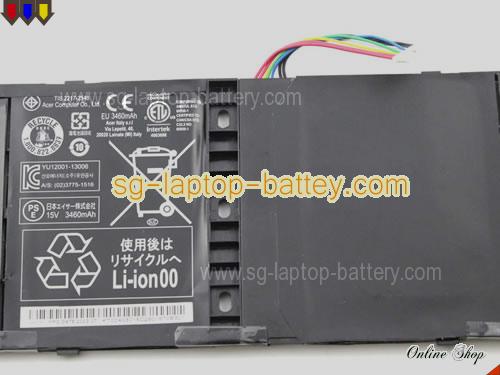  image 3 of Genuine ACER Chromebook 13 CB5-311-T0B2 Battery For laptop 3460mAh, 53Wh , 15V, Black , Li-Polymer