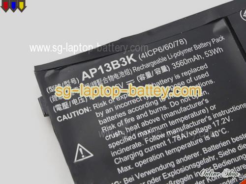  image 2 of Genuine ACER ASPIRE V5-473P-5887 Battery For laptop 3460mAh, 53Wh , 15V, Black , Li-Polymer