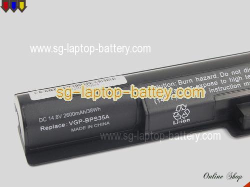  image 2 of SONY SVF153A1YM Replacement Battery 2600mAh, 33Wh  14.8V Black Li-ion