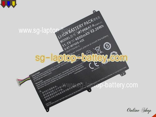  image 1 of Genuine TERRANS FORCE X411 47J1 Battery For laptop 4800mAh, 53.28Wh , 11.1V, Balck , Li-ion