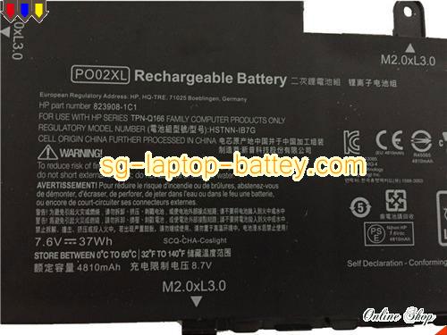  image 2 of Genuine HP STREAM 11-D001NO Battery For laptop 4810mAh, 37Wh , 7.6V, Black , Li-ion